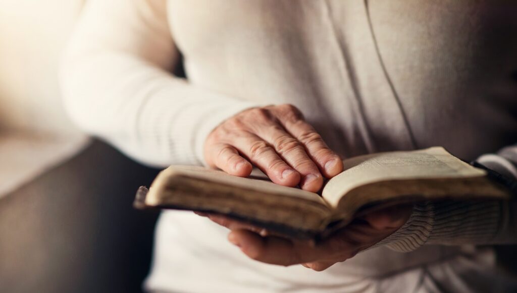 Stepping Into Recovery woman reading bible